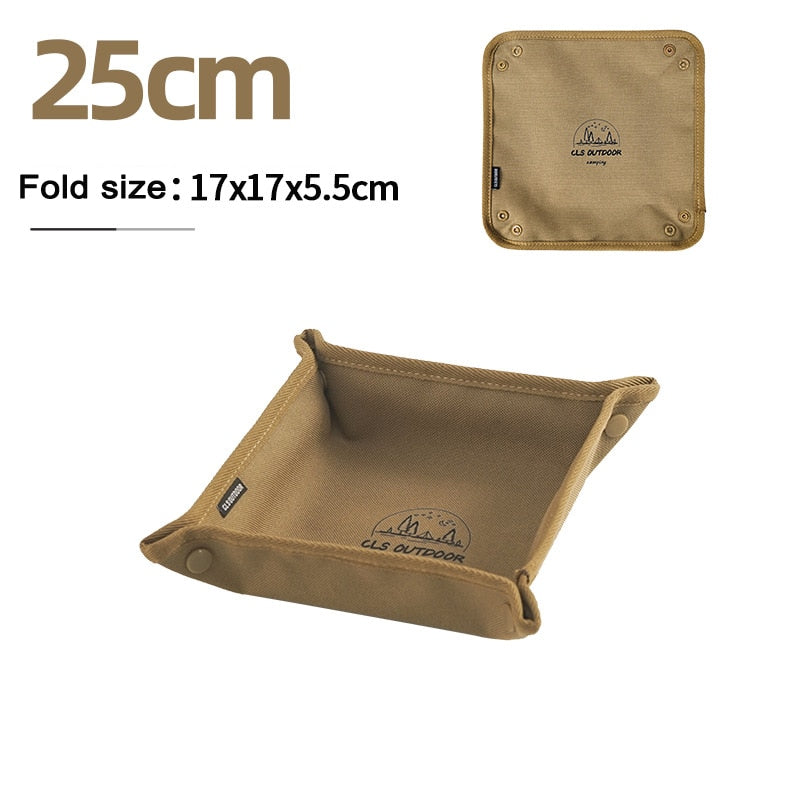 Outdoor Camping Waterproof Foldable Oxford Tray for Gadgets Organizing