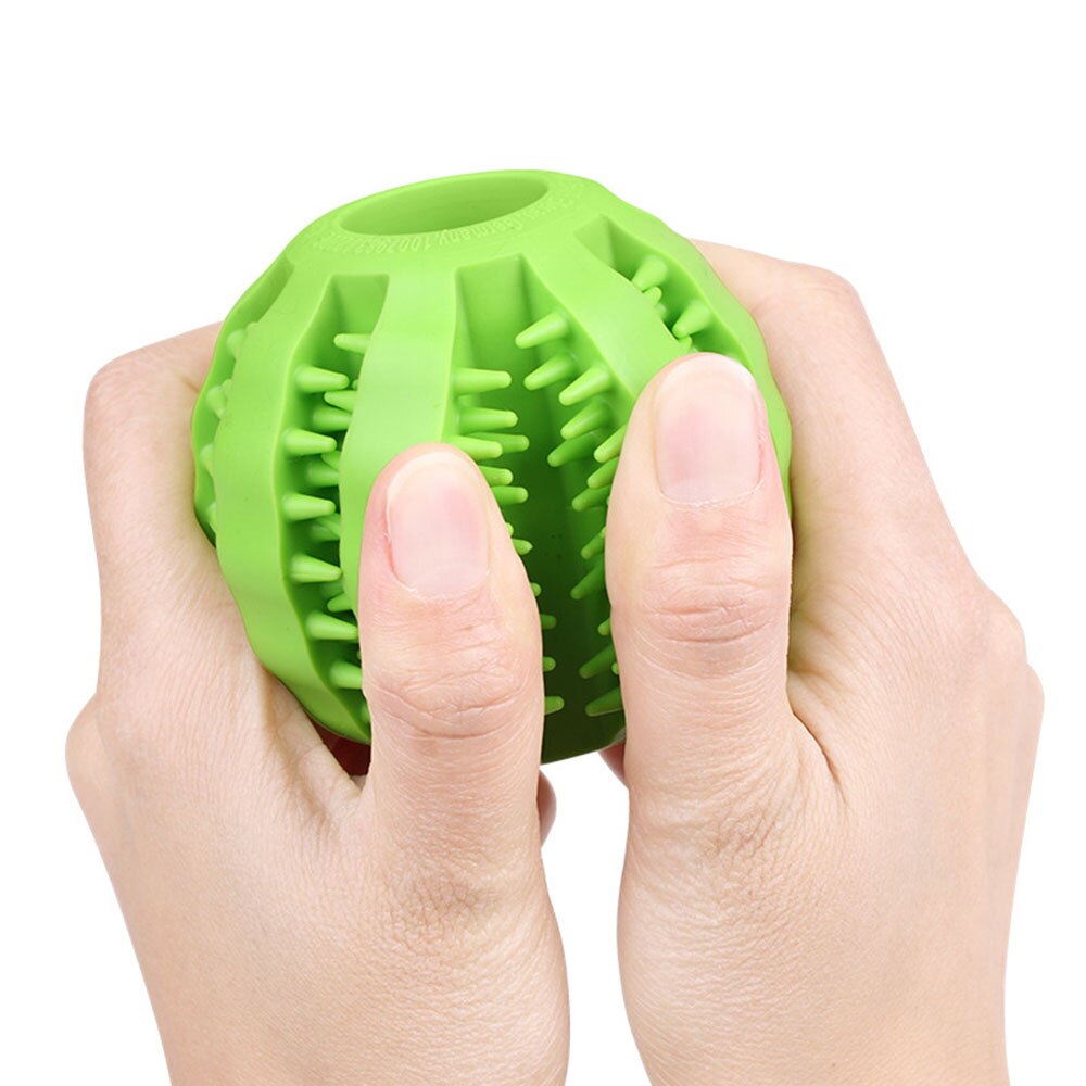 Rubber Ball Interactive Dog Toy Treat Dispenser - Bite Resistant and IQ Puzzle for Mental Stimulation