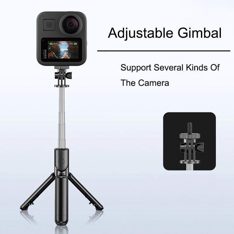 Versatile Selfie Stick Tripod with Remote Control and Adjustable Cell Phone Holder for iPhone and Samsung Models