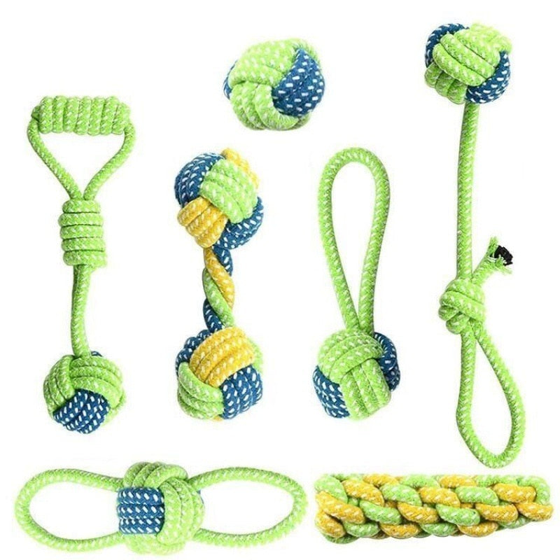 Non-Toxic Interactive Cotton Rope Chew Toy for Dogs - Dental Care and Playtime Fun