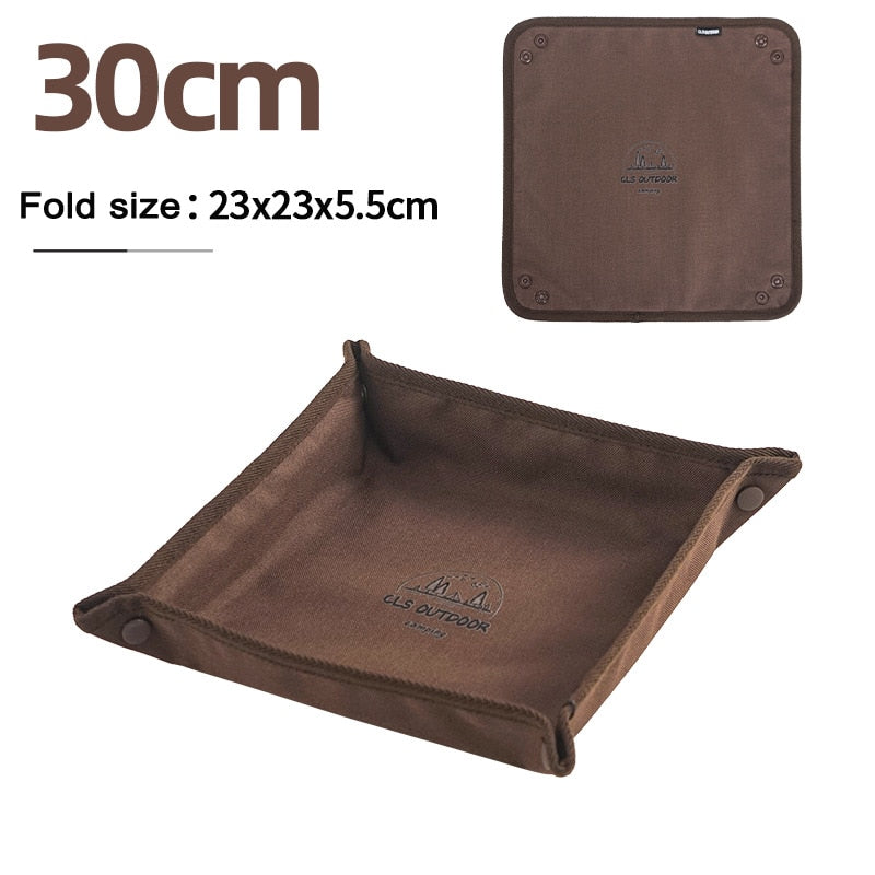 Outdoor Camping Waterproof Foldable Oxford Tray for Gadgets Organizing