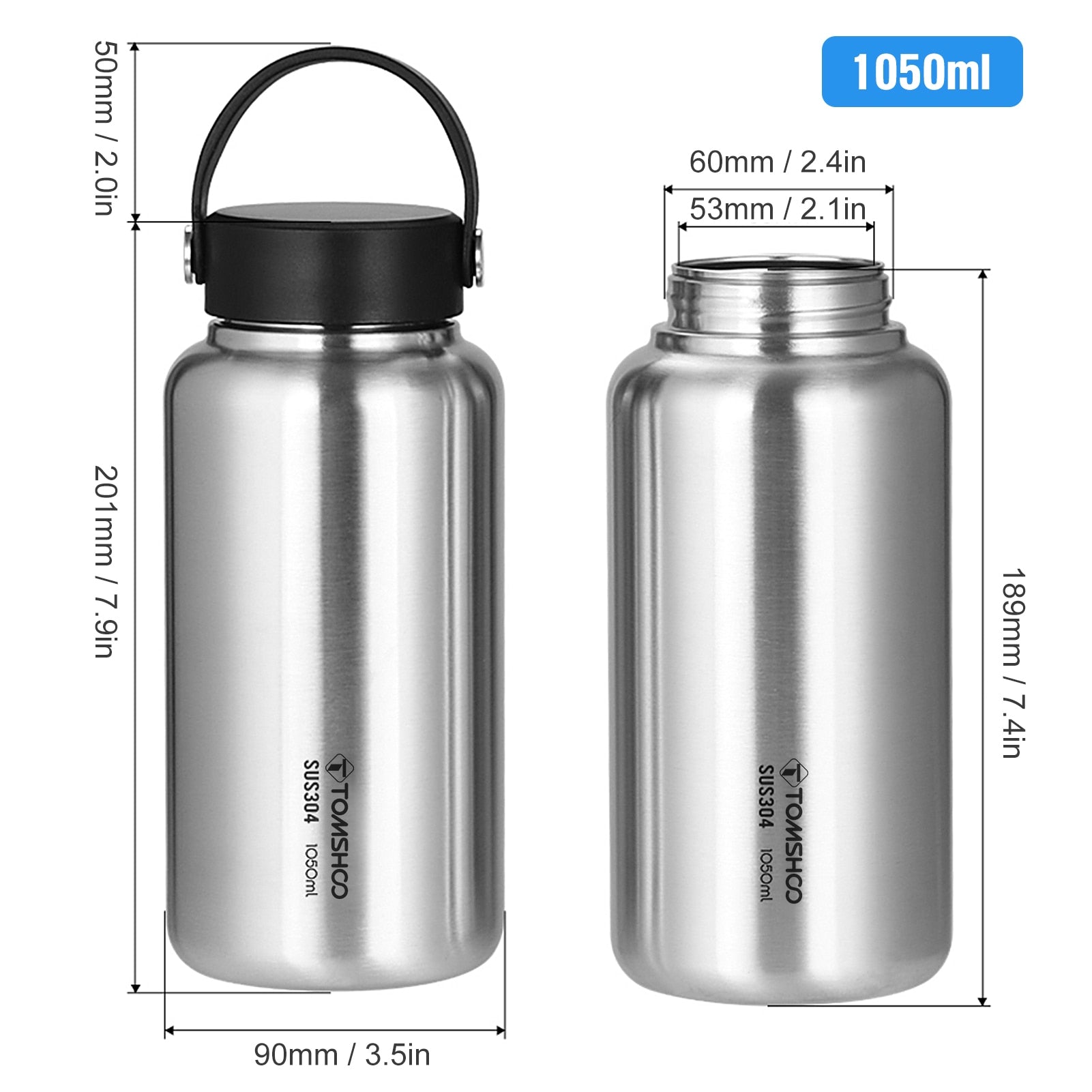 Portable Foldable Stainless Steel Leakproof Water Bottle Coffee Mug 750ML 1050ML Ideal for Outdoor Camping Boiling Water Compatible Durable and Conveniently Portable