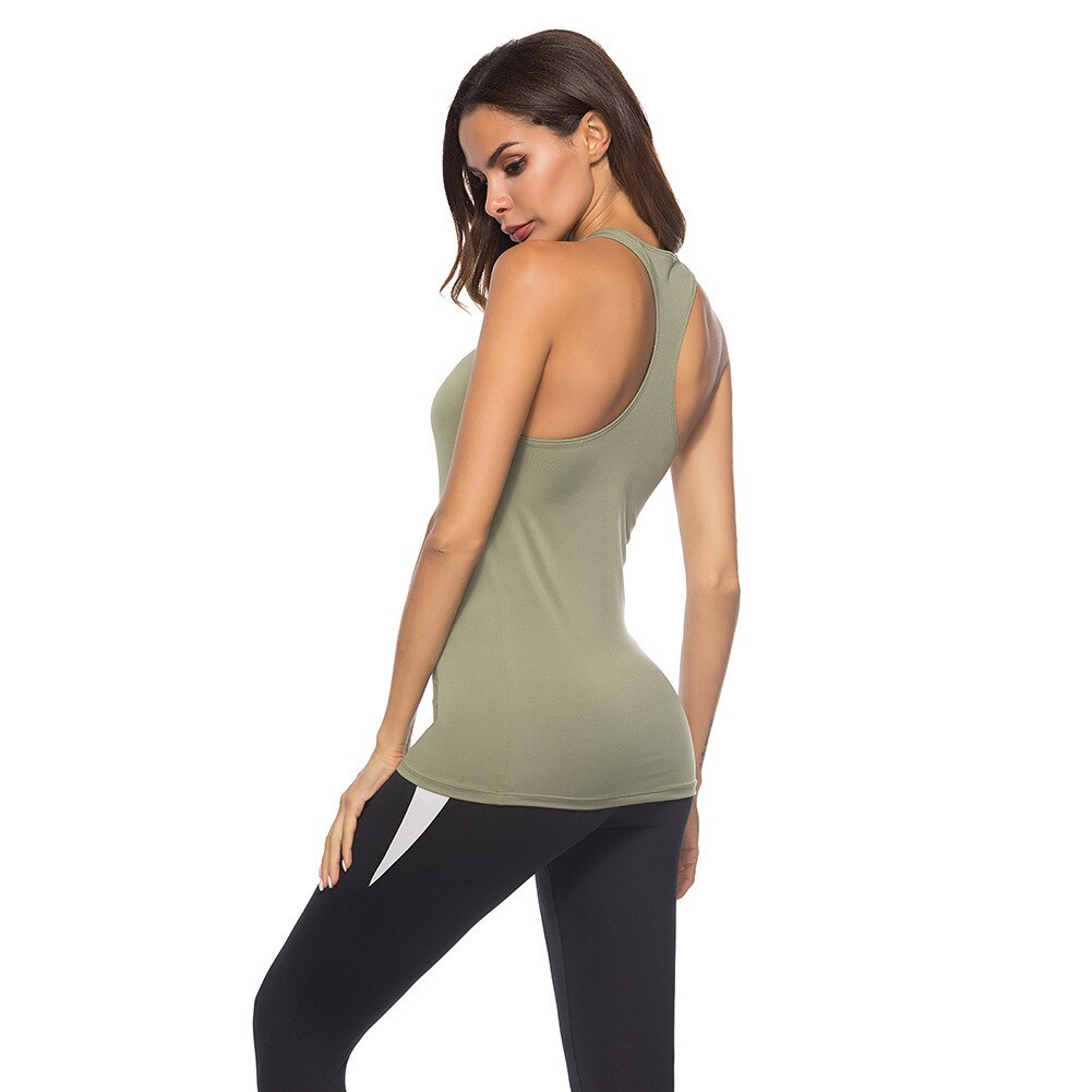 Women's Quick-drying Sleeveless Racerback Tank Top for Athletic Activities