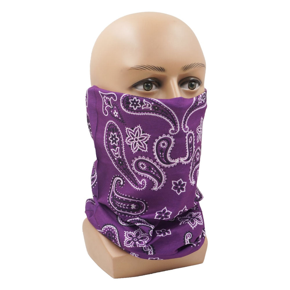 Paisley Art Windproof Seamless Bandana Lightweight Breathable UV Protection Multi-Functional Headwear