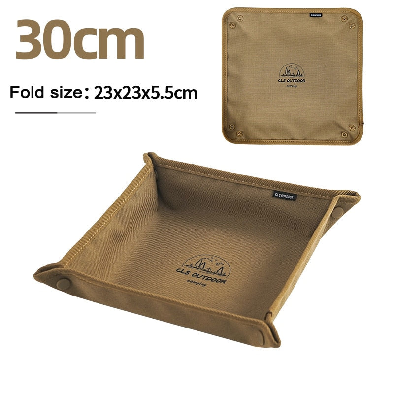 Outdoor Camping Waterproof Foldable Oxford Tray for Gadgets Organizing