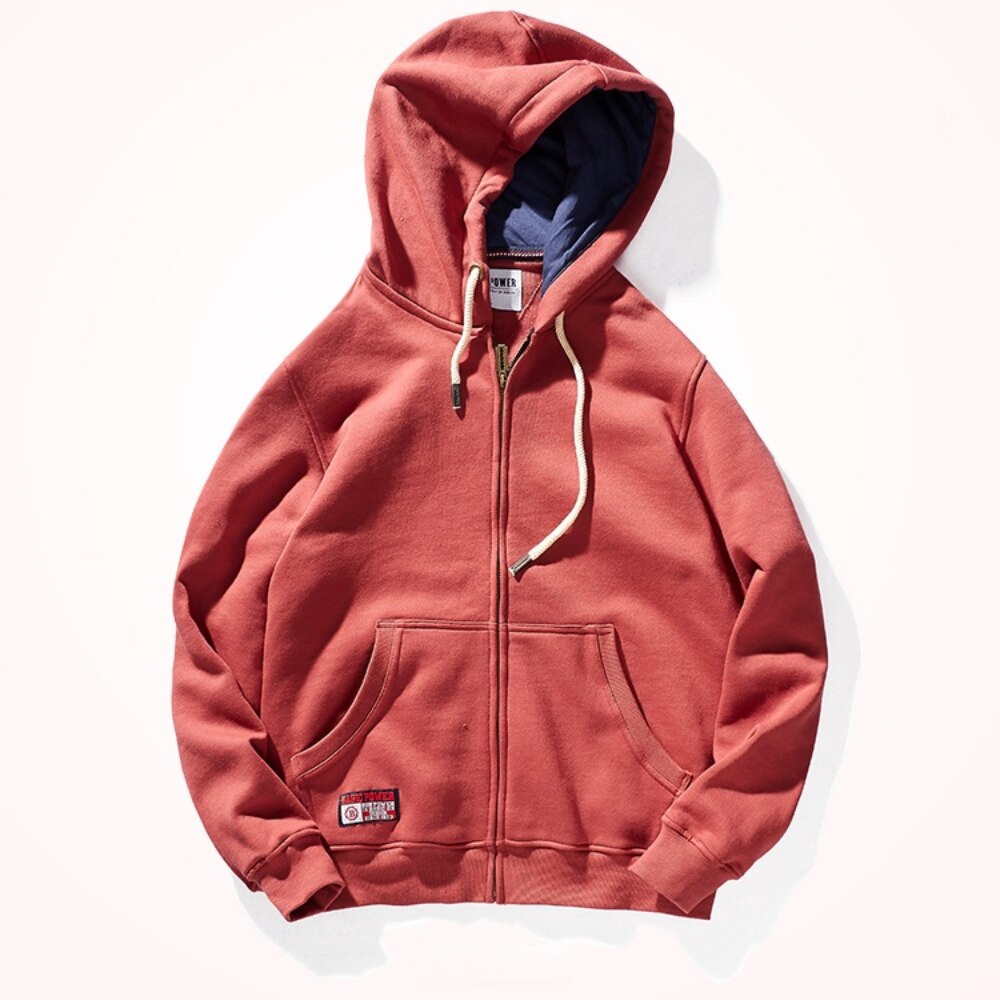 Men's Lightweight Fleece Zipper Hoodie - Warm and Breathable Casual Outerwear