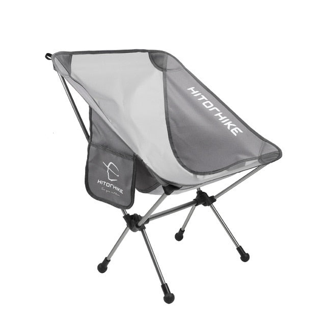 HITORHIKE Portable Lightweight Camping Chairs with Side Pocket Storage Bags - Durable Aluminum Frame - Includes Carrying Bag