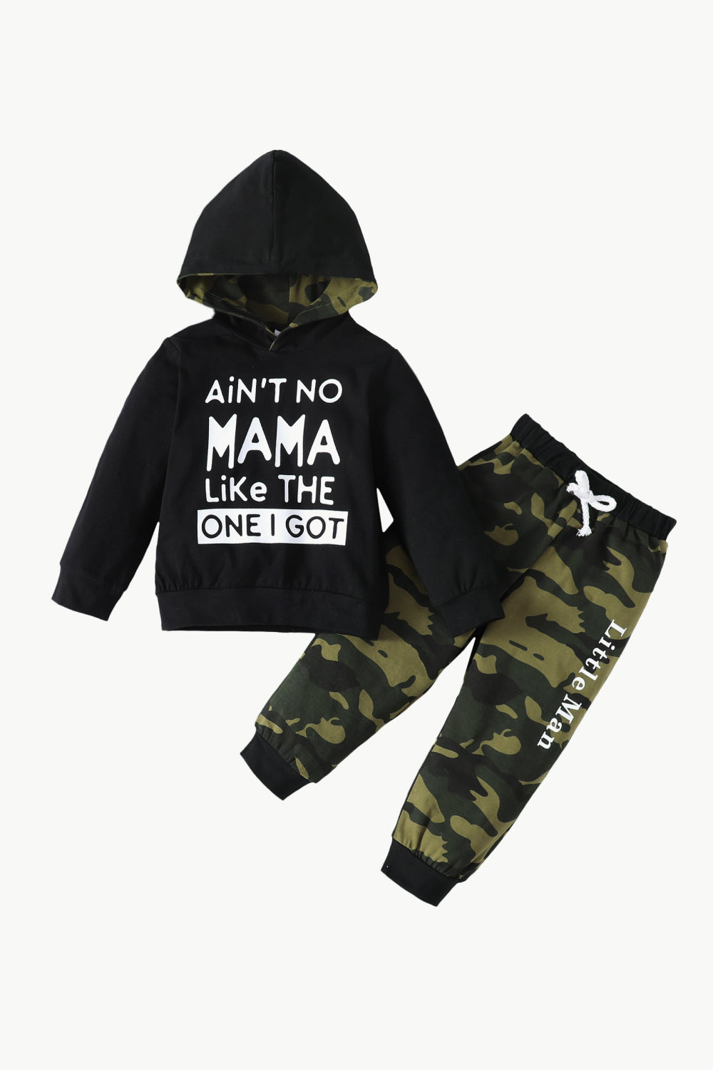 Boys Letter Graphic Hoodie and Joggers Set - Ivy & Arrow Supply Co.