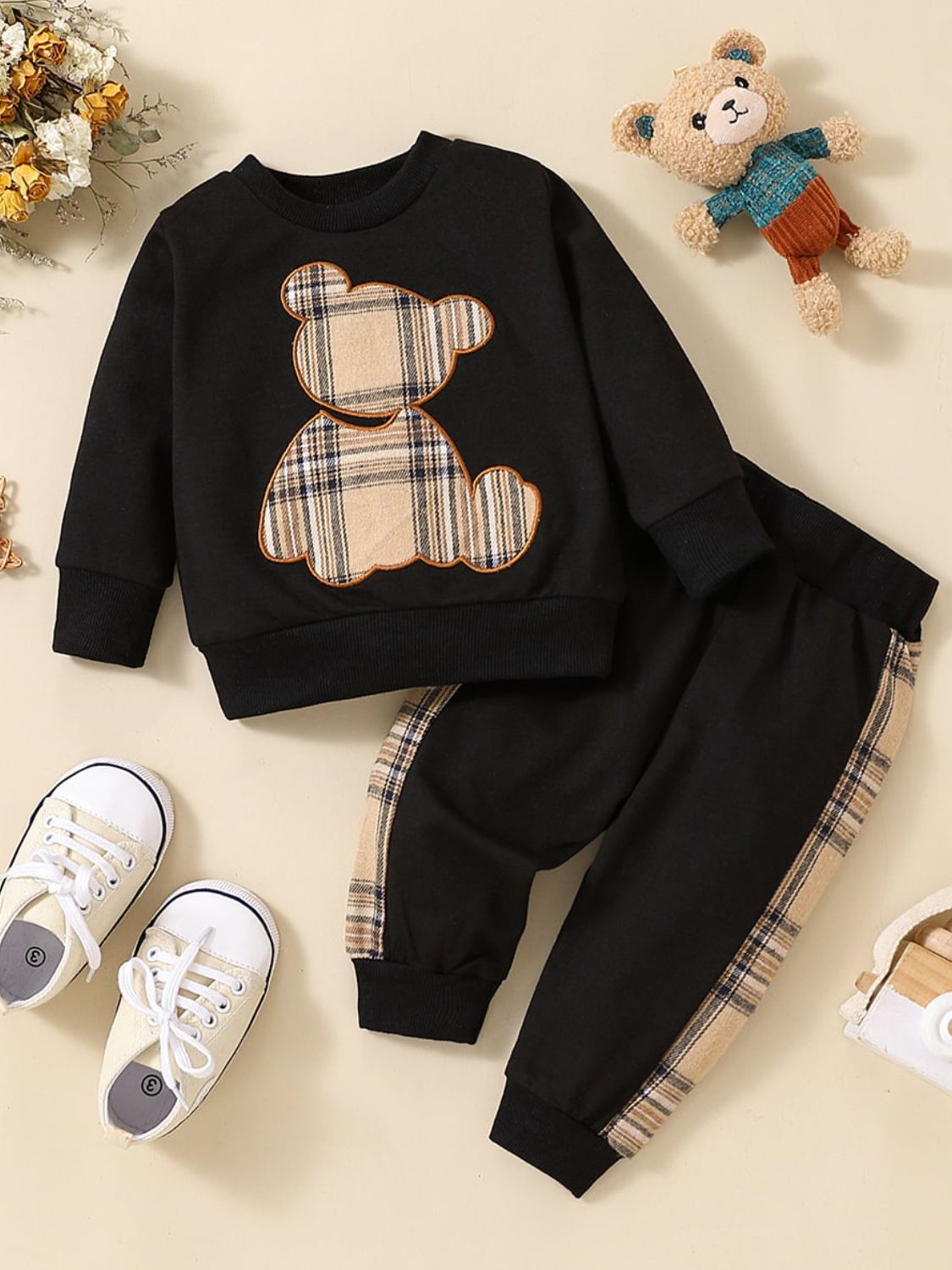 Baby Bear Graphic Sweatshirt and Joggers Set - Ivy & Arrow Supply Co.